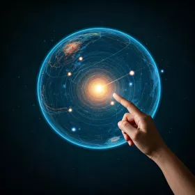 Holografická mapa hvězdné oblohy HMH-1 | 3D interaktivní atlas galaxie Holografická mapa hvězdné oblohy HMH-1 | 3D interaktivní atlas galaxie