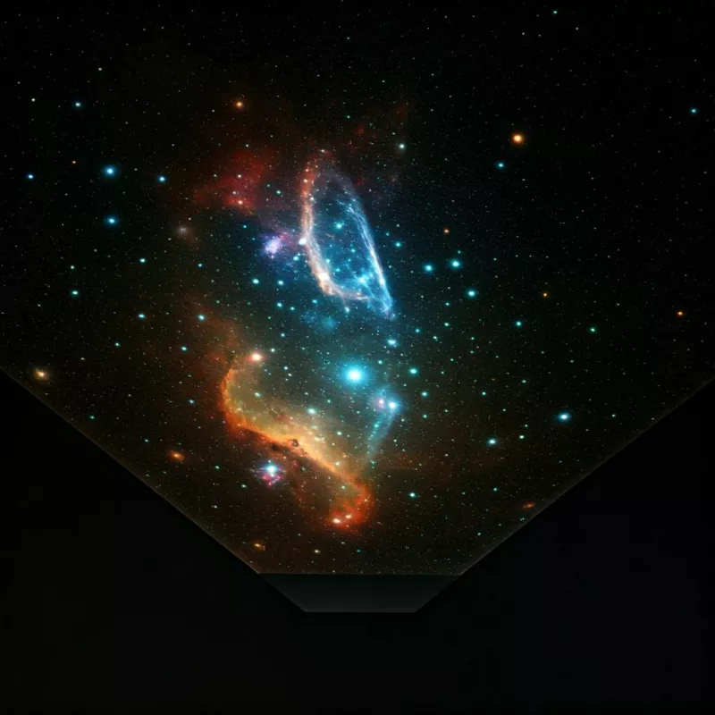 Holografická mapa hvězdné oblohy HMH-1 | 3D interaktivní atlas galaxie