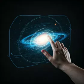 Holografická mapa hvězdné oblohy HMH-1 | 3D interaktivní atlas galaxie Holografická mapa hvězdné oblohy HMH-1 | 3D interaktivní atlas galaxie